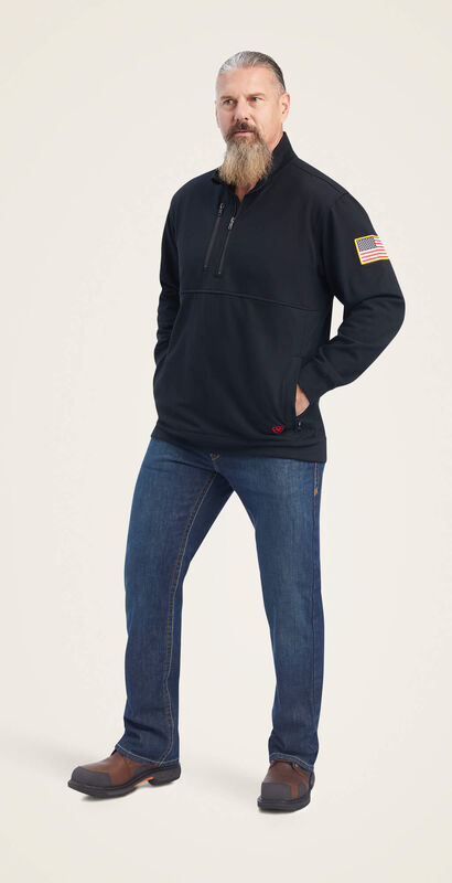 FR Durastrech Fleece 1/2 Zip Job Shirt Full